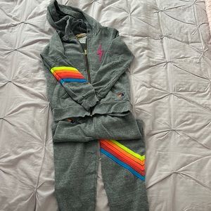 Aviator Nation Kids Gray Hoodie and Sweatpant Set